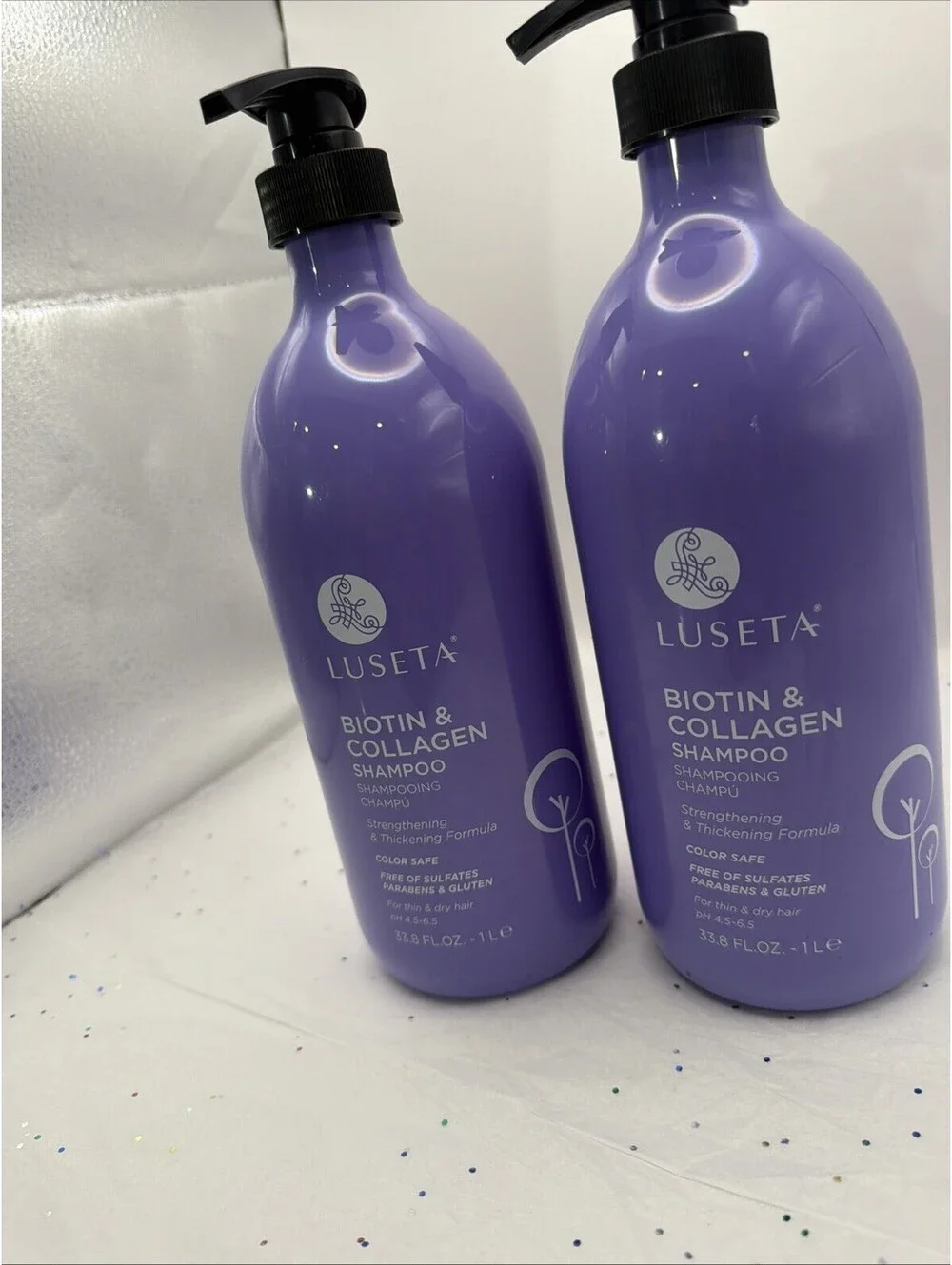 Luseta Biotin & Collagen Conditioner 33.8 oz Liter Lot of 2 Hair Thickening NEW